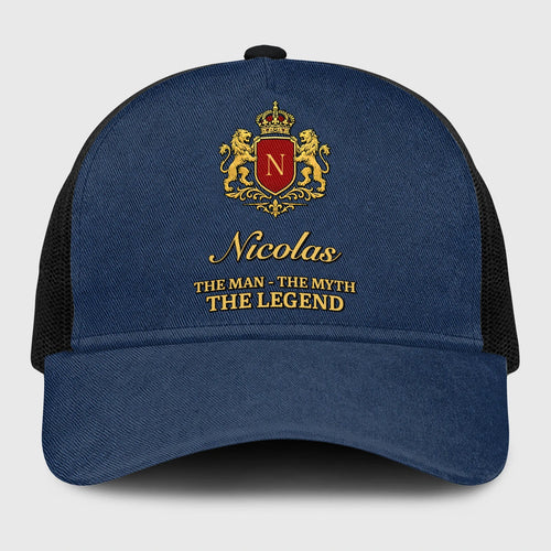 The Man The Myth The Legend Royal Blue Mesh Cap NICOLAS 13K1 C187PF