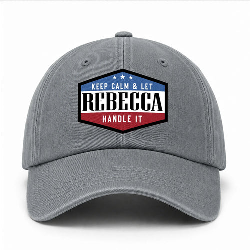 Keep Calm & Let Your Name Handle It Washed Cap REBECCA 13K1 C87PF