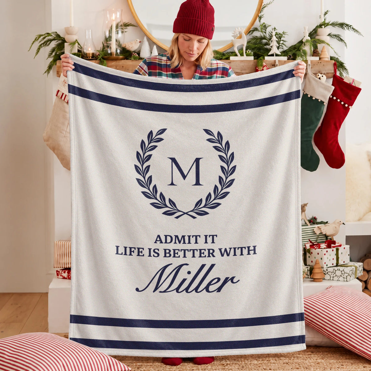 Admit It Life Is Better With Your Name Vintage Fleece Blanket MILLER 13K1 BK40