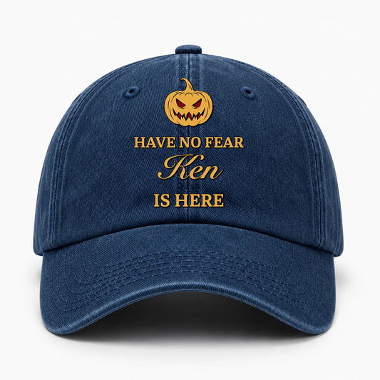 Have No Fear Your Name Is Here Jack O' Lantern Washed Cap KEN 13K1 C165PF