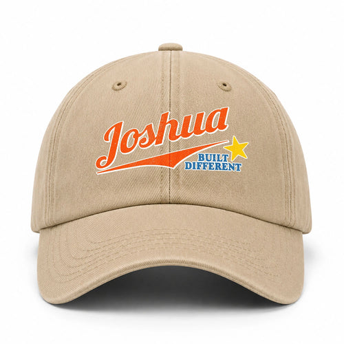 Your Name Built Different Logo Washed Cap JOSHUA 13K1 C56PF
