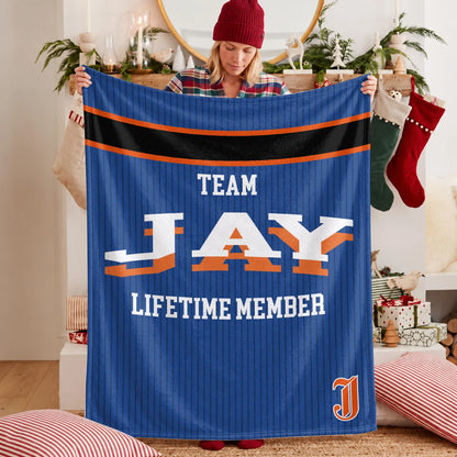 Team Your Name Lifetime Member Basketball Fleece Blanket JAY 13K1 BK47