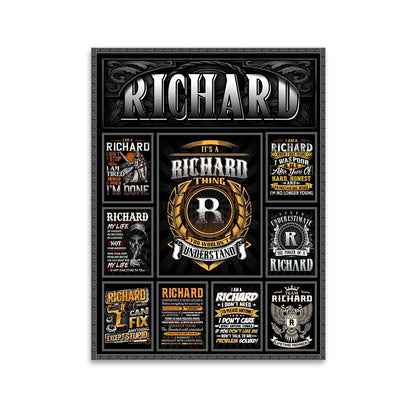 RICHARD Personalized Sponge Floor Mat – Custom Printed Home Decor 13K1-AR2