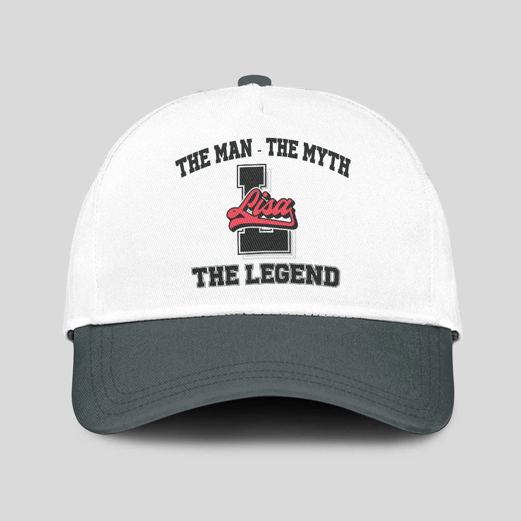 The Man The Myth The Legend Custom Initial Letter And Name Cap LISA 13K1 C38PF
