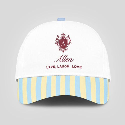 Live Laugh Love Blue And Yellow Luxury Cap ALLEN 13K1 C121PF