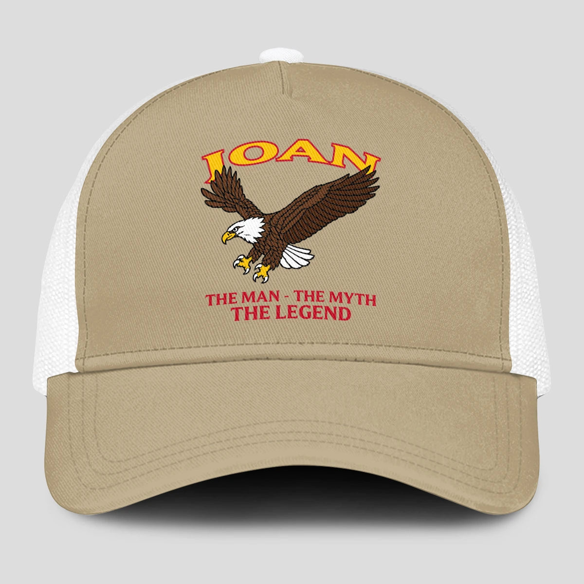 The Man The Myth The Legend Eagle Khaki Mesh Cap JOAN 13K1 C210PF