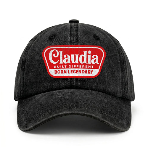 Built Different Born Legendary Red Logo Washed Cap CLAUDIA 13K1 C63PF