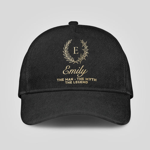The Man The Myth The Legend God's Crown Black Cap EMILY 13K1 C175PF