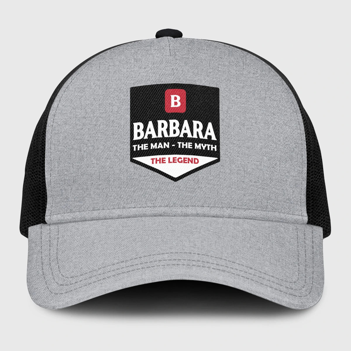 The Man The Myth The Legend Gray Mesh Cap BARBARA 13K1 C189PF