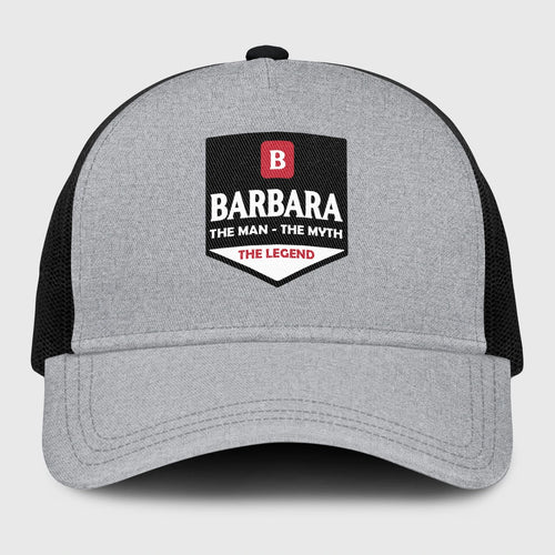 The Man The Myth The Legend Gray Mesh Cap BARBARA 13K1 C189PF