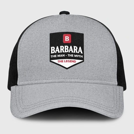 The Man The Myth The Legend Gray Mesh Cap BARBARA 13K1 C189PF