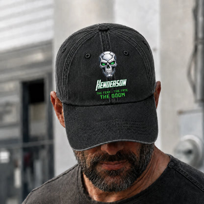 The Fear The Fate The Doom Skull Washed Cap HENDERSON 13K1 C99PF