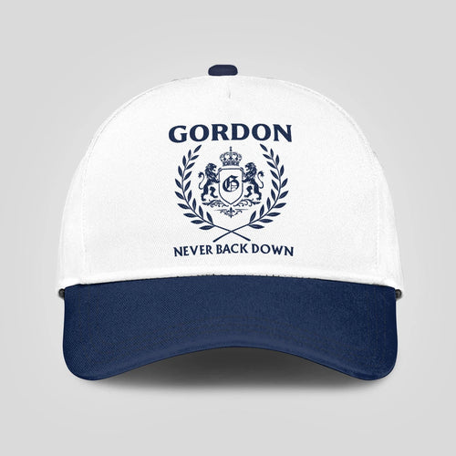 Never Back Down Blue And White Cap GORDON 13K1 C59PF