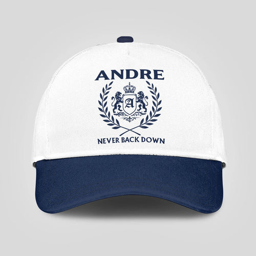 Never Back Down Blue And White Cap ANDRE 13K1 C59PF
