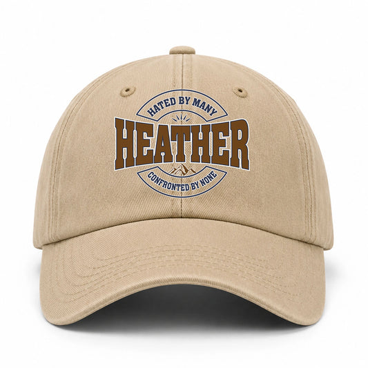 Hated By Many Confronted By None Washed Cap HEATHER 13K1 C36PF