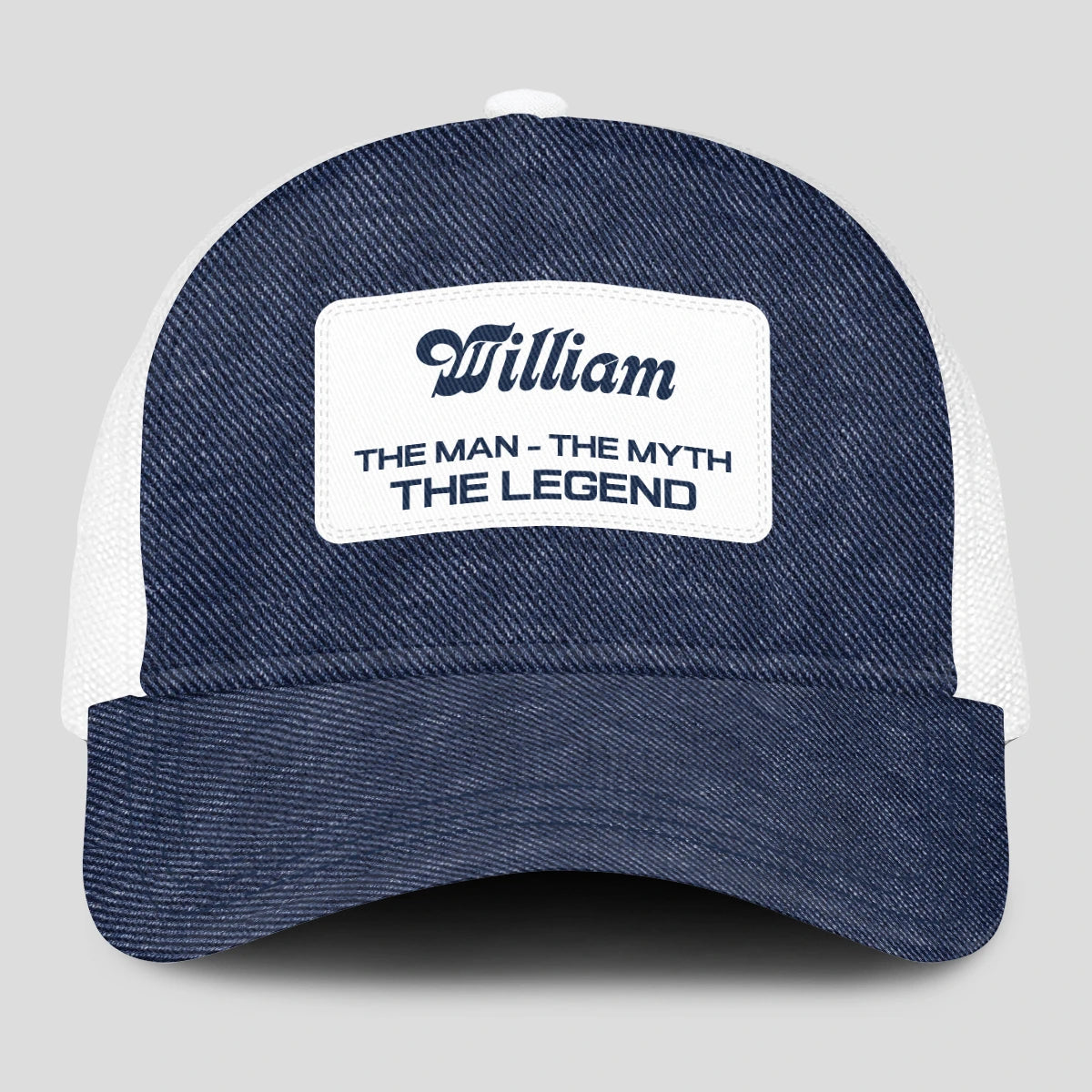 The Man The Myth The Legend Blue Denim Mesh Cap WILLIAM 13K1 C194PF