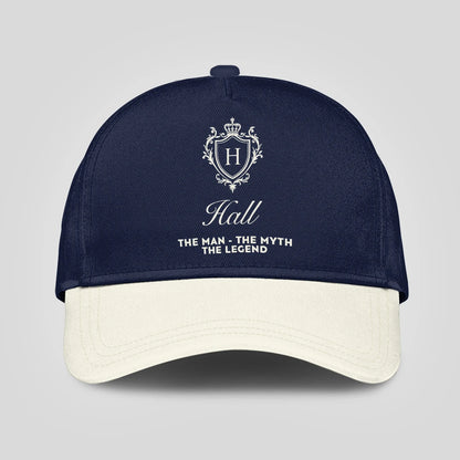 The Man The Myth The Legend Navy And Beige Cap HALL 13K1 C145PF