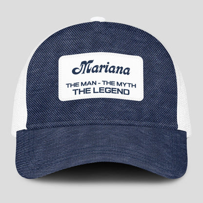 The Man The Myth The Legend Blue Denim Mesh Cap MARIANA 13K1 C194PF