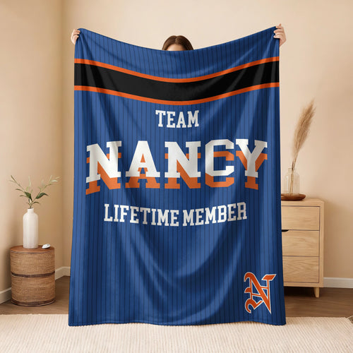 Team Your Name Lifetime Member Basketball Fleece Blanket NANCY 13K1 BK47