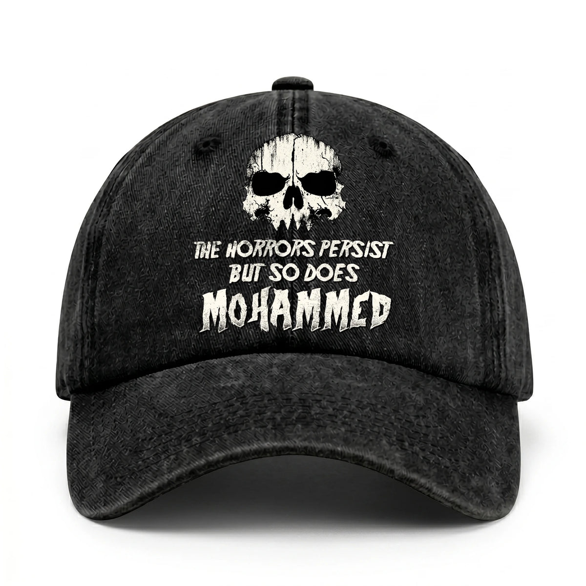The Horrors Persist But So Does Your Name Cool Skull Washed Cap MOHAMMED 13K1 C134PF