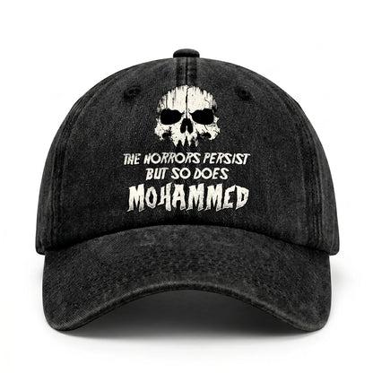The Horrors Persist But So Does Your Name Cool Skull Washed Cap MOHAMMED 13K1 C134PF