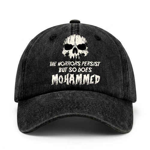 The Horrors Persist But So Does Your Name Cool Skull Washed Cap MOHAMMED 13K1 C134PF