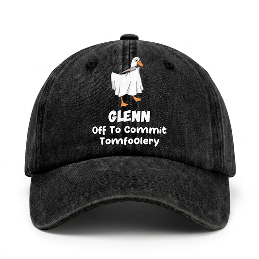 Off To Commit Tomfoolery Funny Goose Washed Cap GLENN 13K1 C131PF