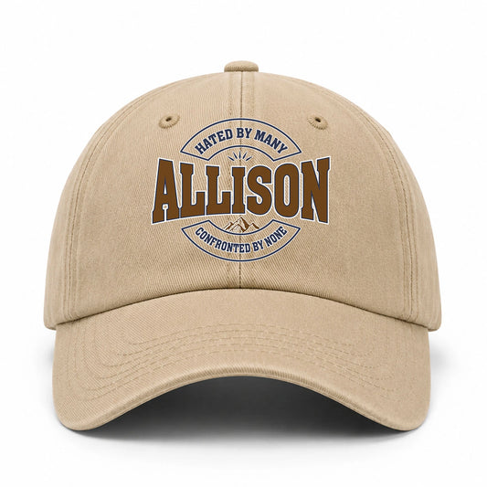 Hated By Many Confronted By None Washed Cap ALLISON 13K1 C36PF