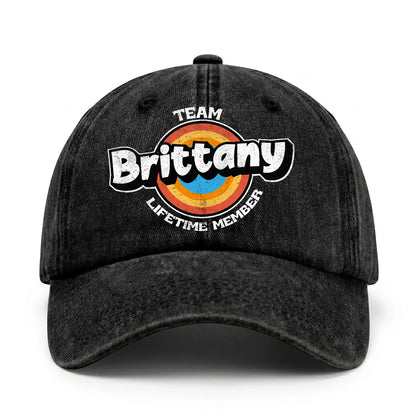 Team Your Name Lifetime Member Logo Cap BRITTANY 13K1 C66PF