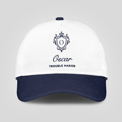 Trouble Maker Funny Blue And White Cap OSCAR 13K1 C152PF