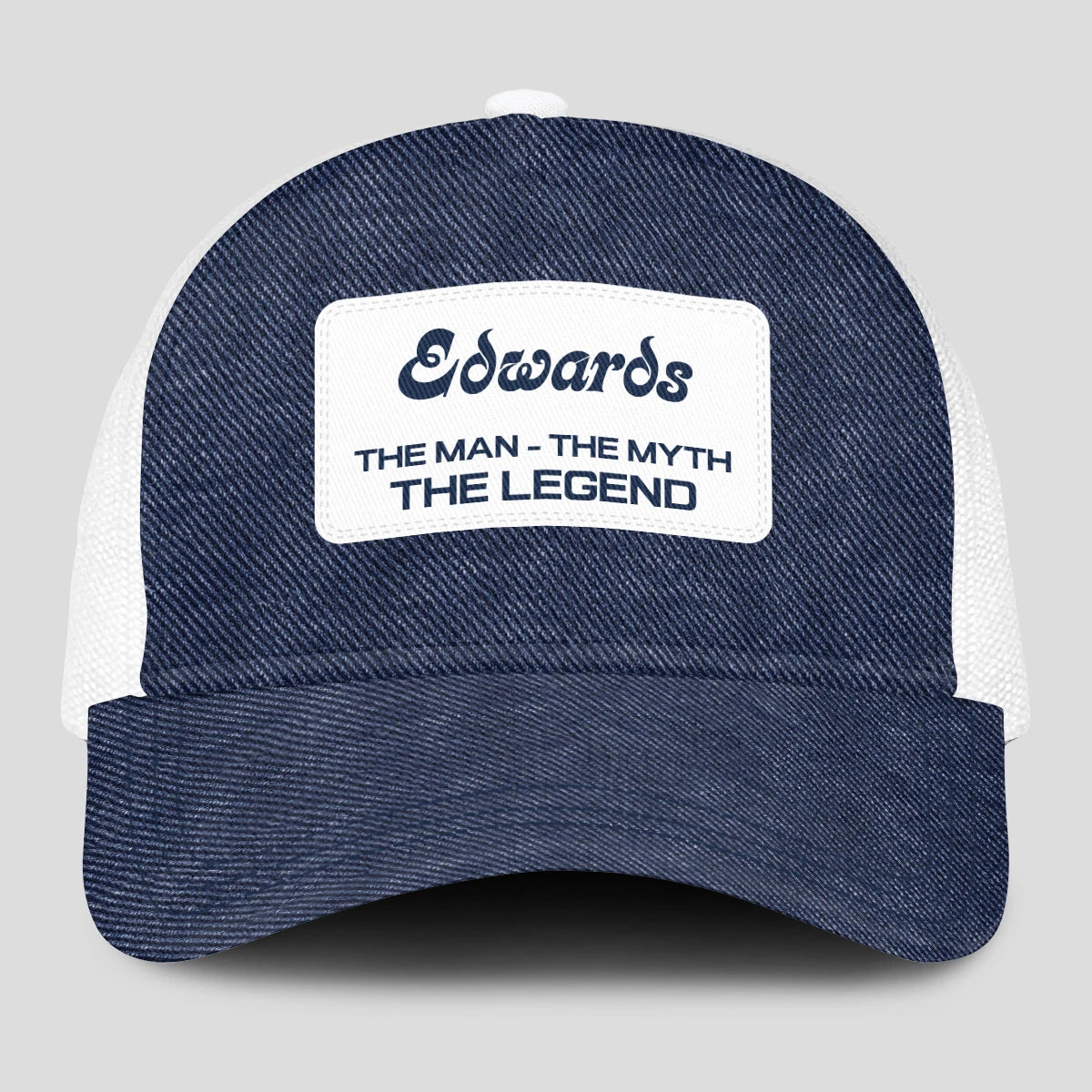 The Man The Myth The Legend Blue Denim Mesh Cap EDWARDS 13K1 C194PF