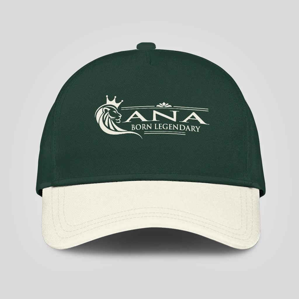 Born Legendary Lion Logo Sage Green And Beige Cap ANA 13K1 C182PF