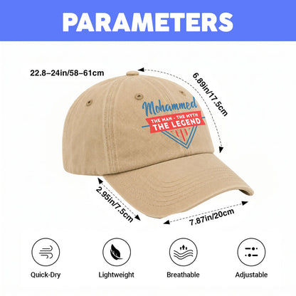 The Man The Myth The Legend Logo Washed Cap MOHAMMED 13K1 C37PF