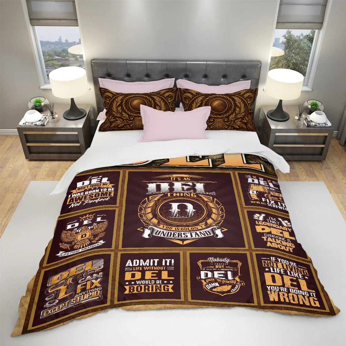 DEL Limited Edition Personalized Bedding Set 13K1-BS3