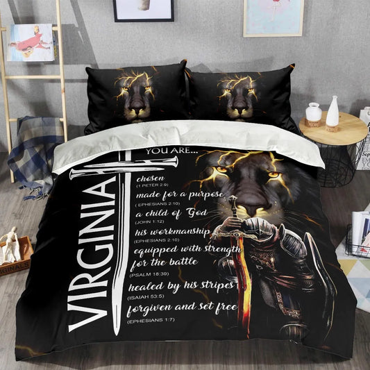 VIRGINIA Limited Edition Personalized Bedding Set 13K1-BS1