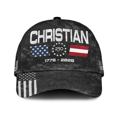 CHRISTIAN 13K1-C13PF 250th Anniversary Patriotic Baseball Cap 1776–2026