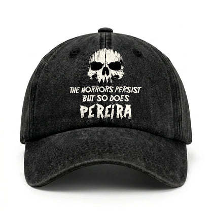 The Horrors Persist But So Does Your Name Cool Skull Washed Cap PEREIRA 13K1 C134PF