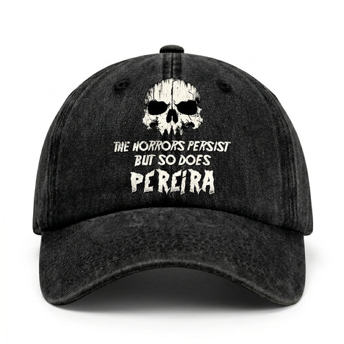 The Horrors Persist But So Does Your Name Cool Skull Washed Cap PEREIRA 13K1 C134PF