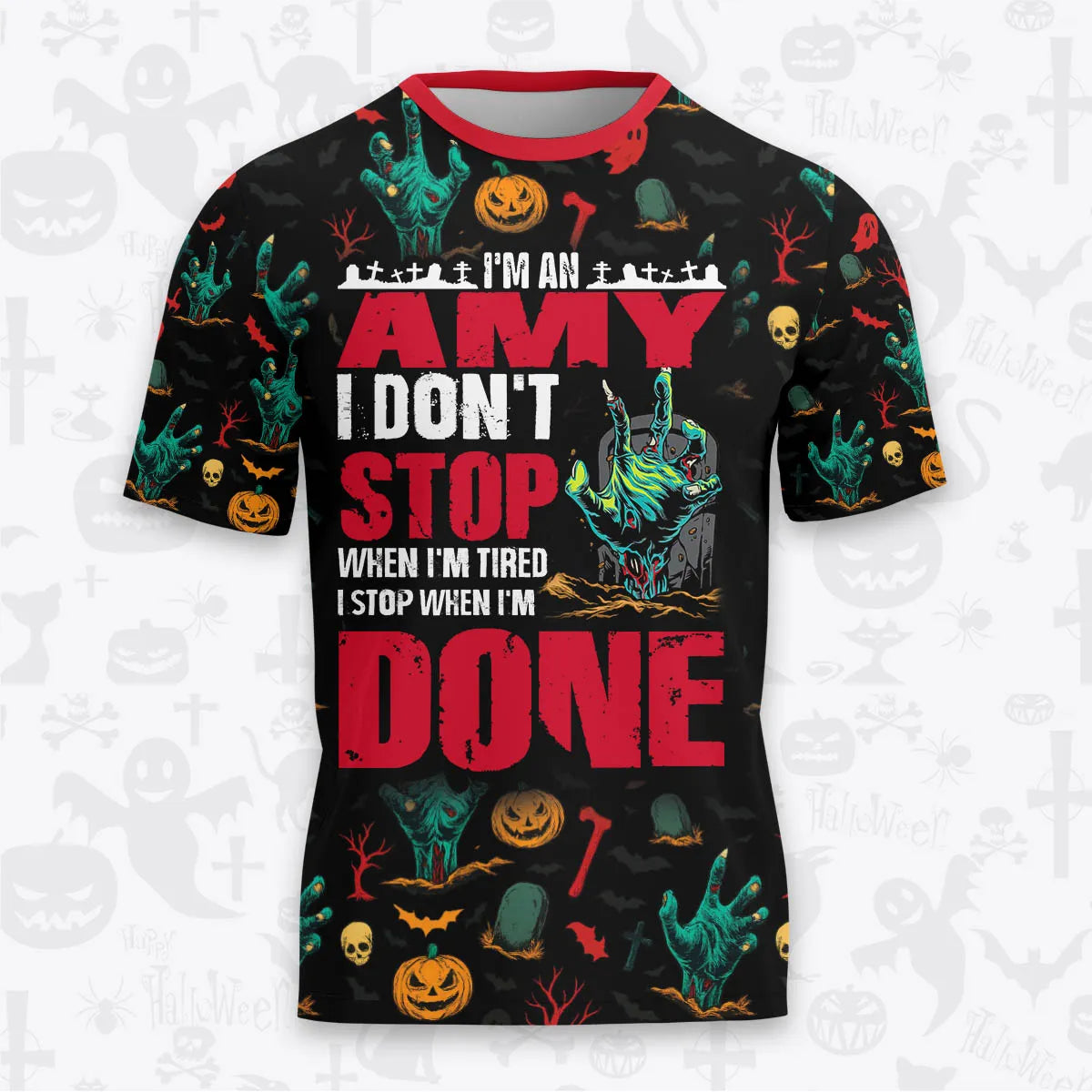 AMY Halloween Pajamas Set Tshirt & Pants Horror Skull Pumpkin 13K1-HL3