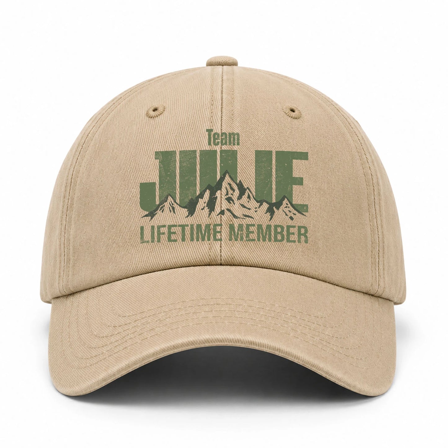 Team Your Name Lifetime Member Mountain Cap JULIE 13K1 C58PF