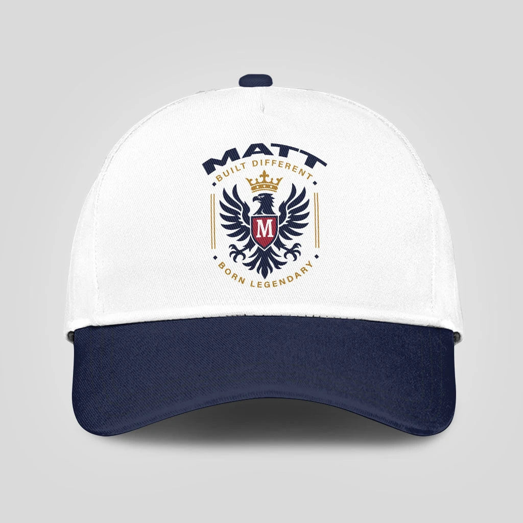 Built Different Born Legendary Elegant Blue And White Cap MATT 13K1 C76PF