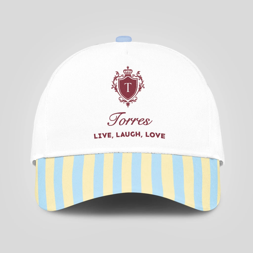Live Laugh Love Blue And Yellow Luxury Cap TORRES 13K1 C121PF