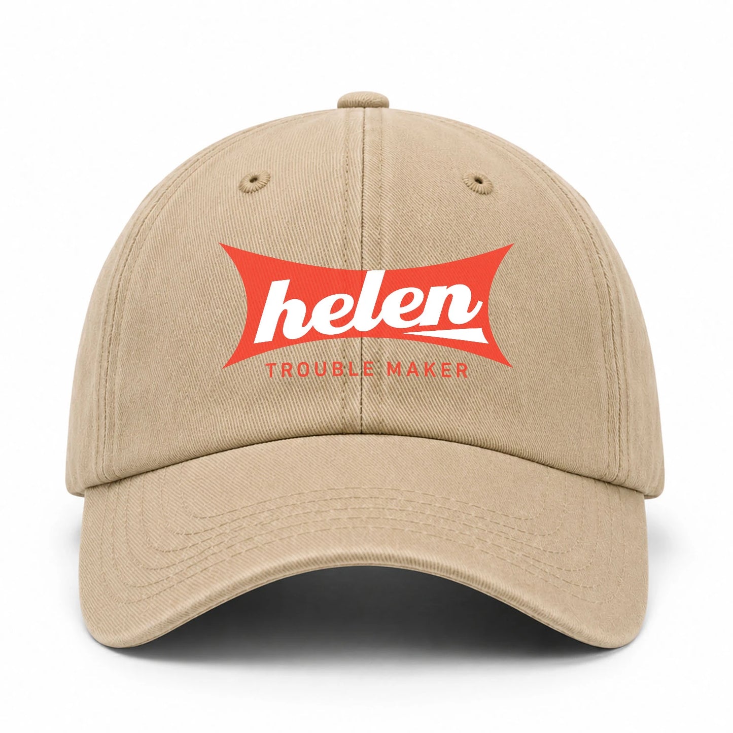 Trouble Maker Red Logo Washed Cap HELEN 13K1 C78PF