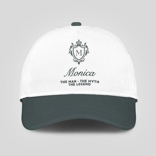 The Man The Myth The Legend Elegant Gray And White Cap MONICA 13K1 C170PF