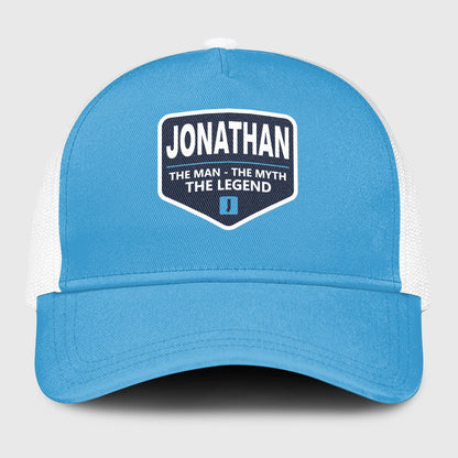 The Man The Myth The Legend Light Blue Mesh Cap JONATHAN 13K1 C190PF