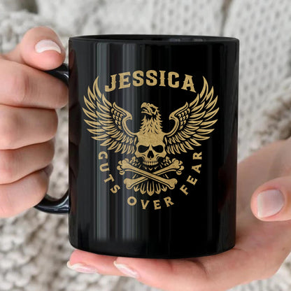 Guts Over Fear Eagle And Skull Mug JESSICA 13K1 MG28
