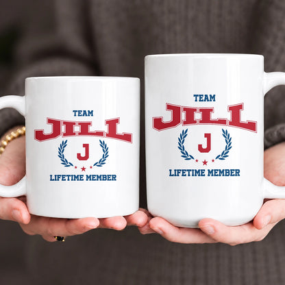Team Your Name Lifetime Member Sporty Mug JILL 13K1 MG09