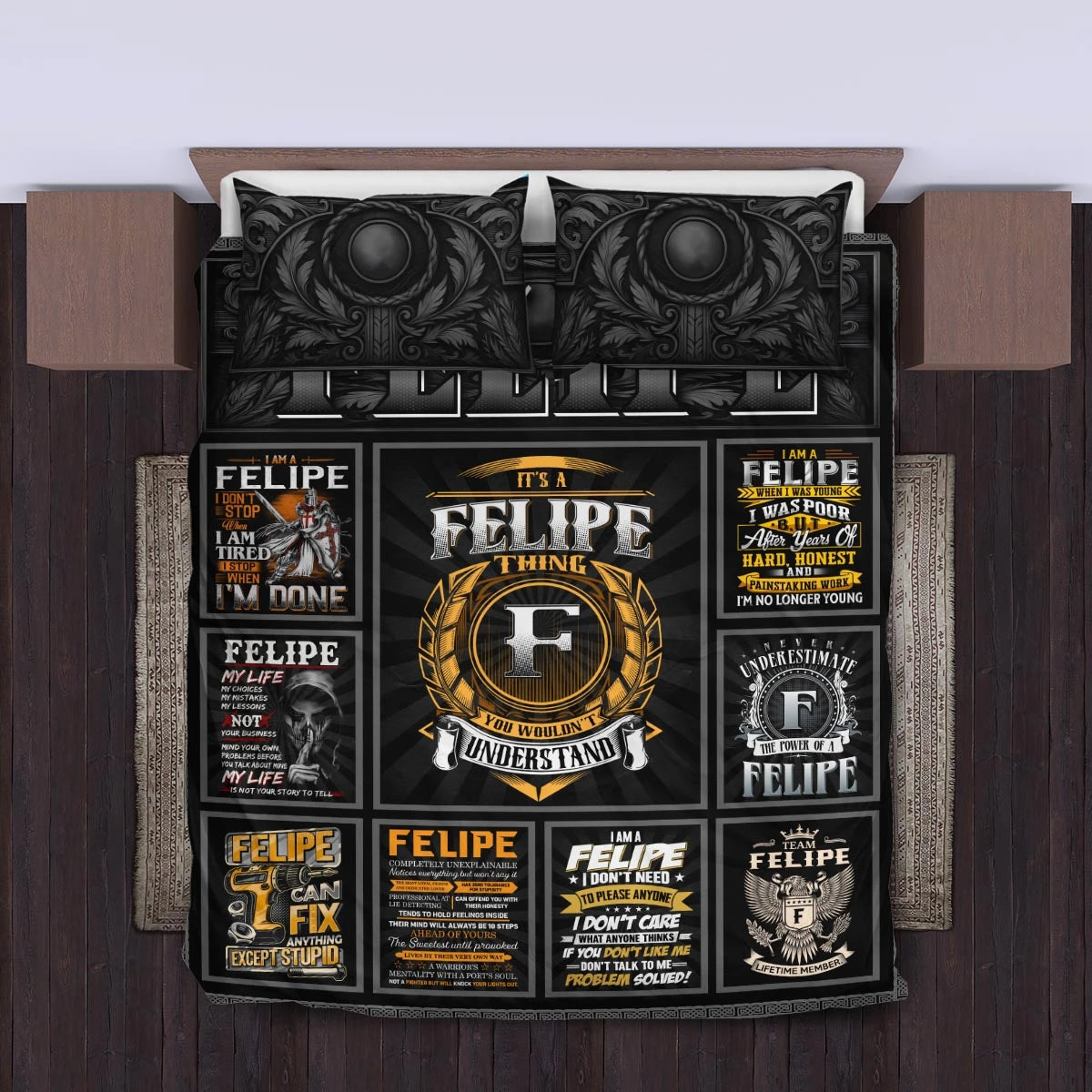FELIPE Limited Edition Personalized Bedding Set 13K1-BS2