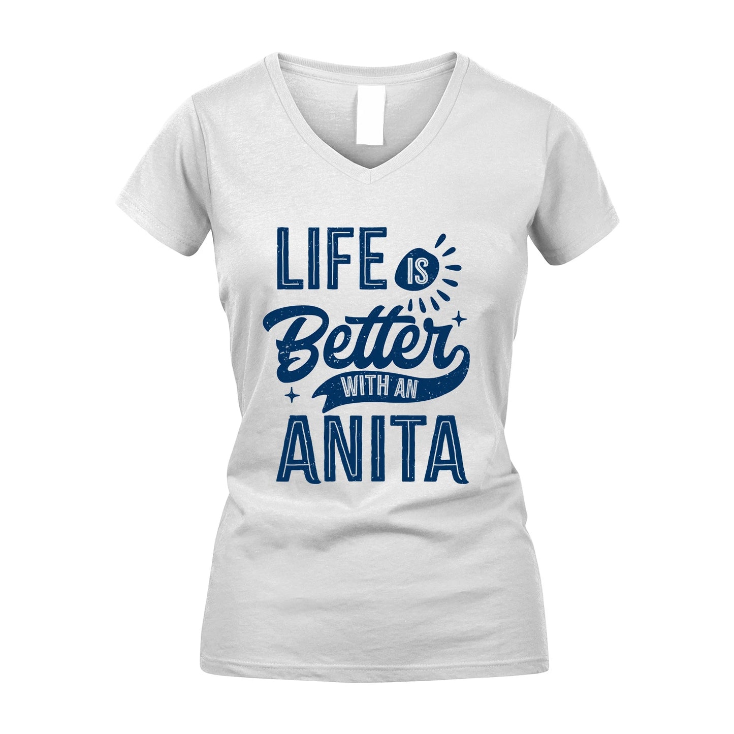 ANITA 13K1-116 Personalized Name Quote T-Shirt Life Is Better With Unisex Gift