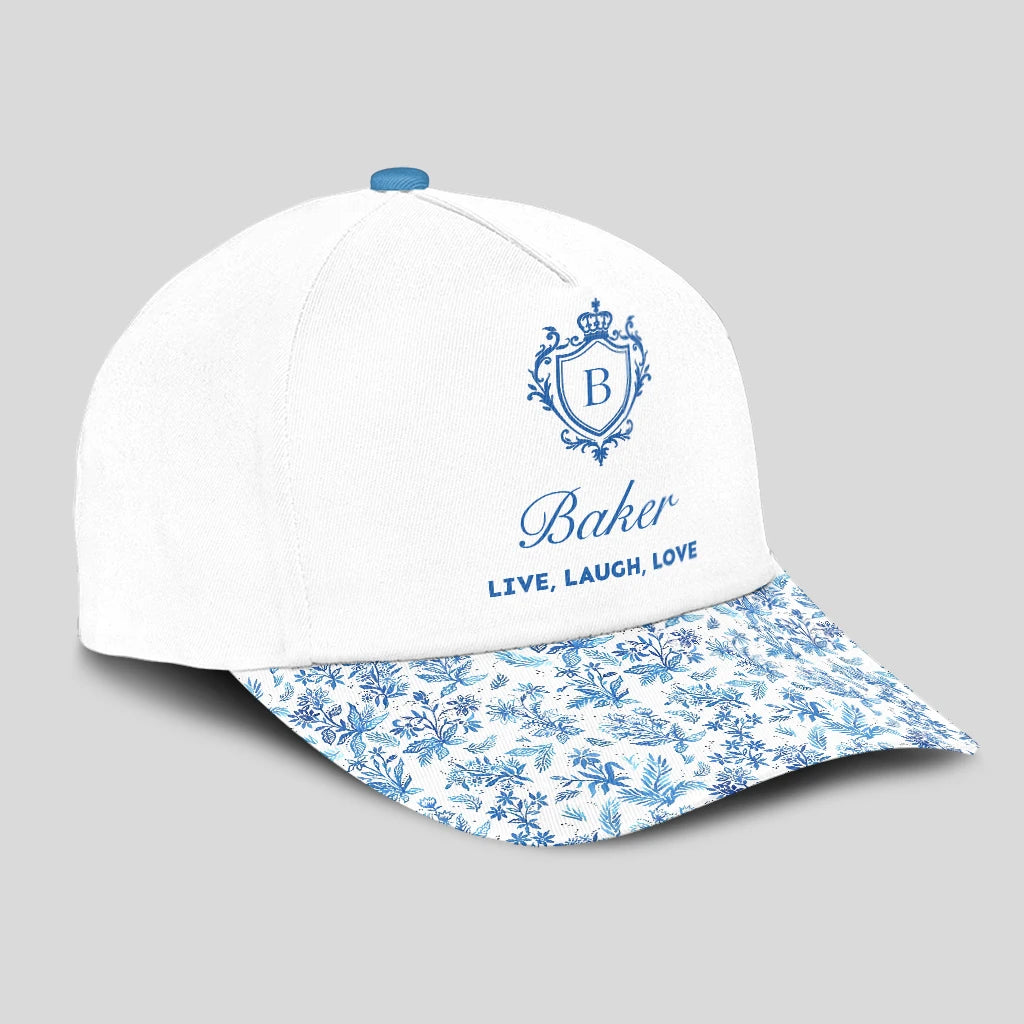 Live Laugh Love Flowers Pattern Cap BAKER 13K1 C109PF